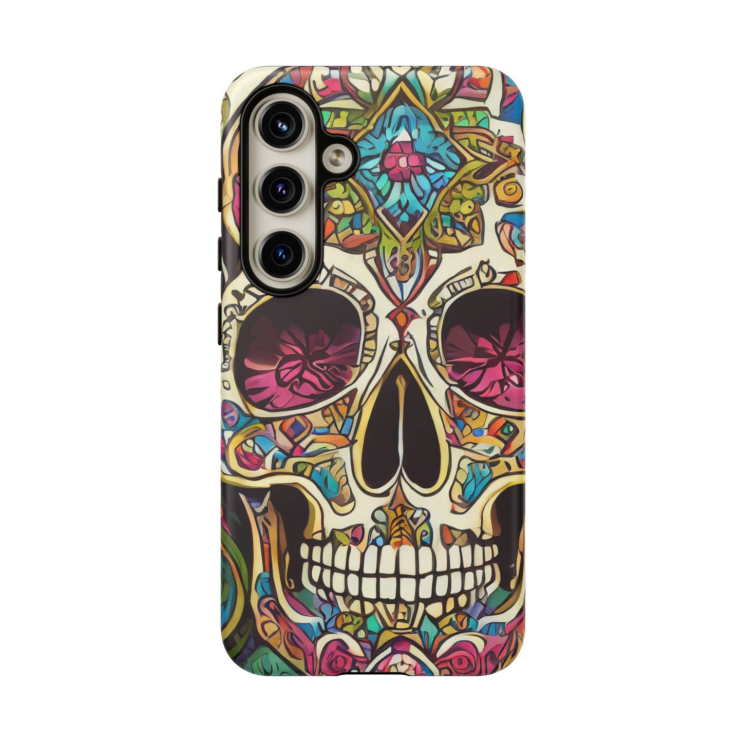 Colorful Sugar Skull Tough Phone Case