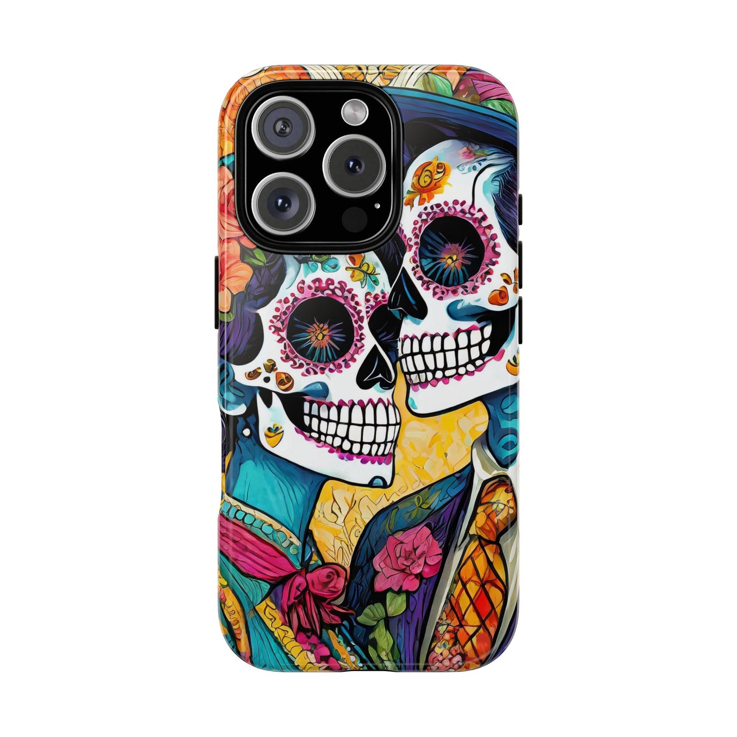Loving Sugar Skull Couple Tough Phone Case