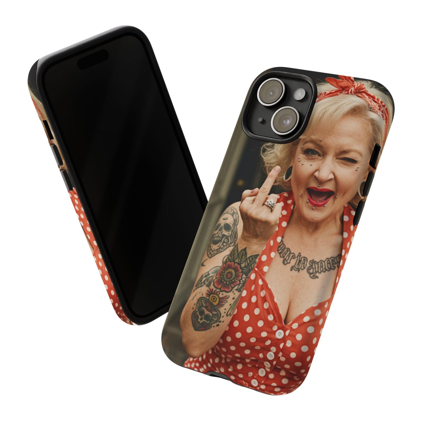 Rebellious Tattooed Betty White Tough Phone Case