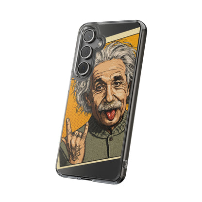 Edgy Einstein Clear Phone Cases