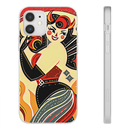 Red & Black Female Devil Flexi Phone Case