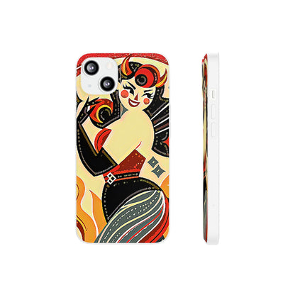 Red & Black Female Devil Flexi Phone Case