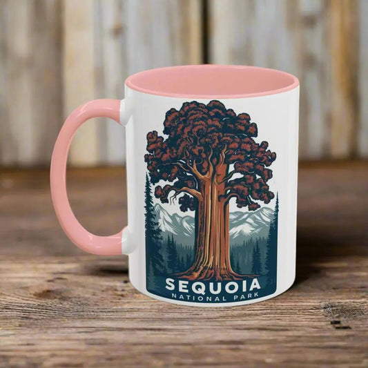 Sequoia National Park Big Tree Coffee Mug 11oz 15oz Blue Black Pink Red