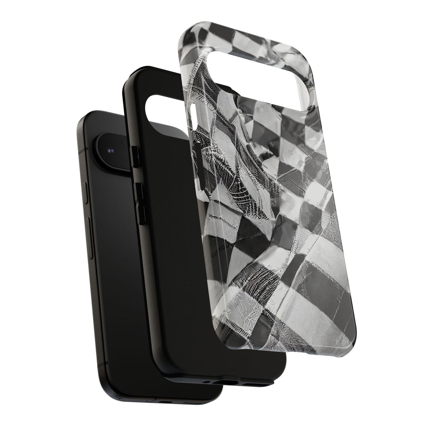 Abstract Checker Print Tough Phone Case