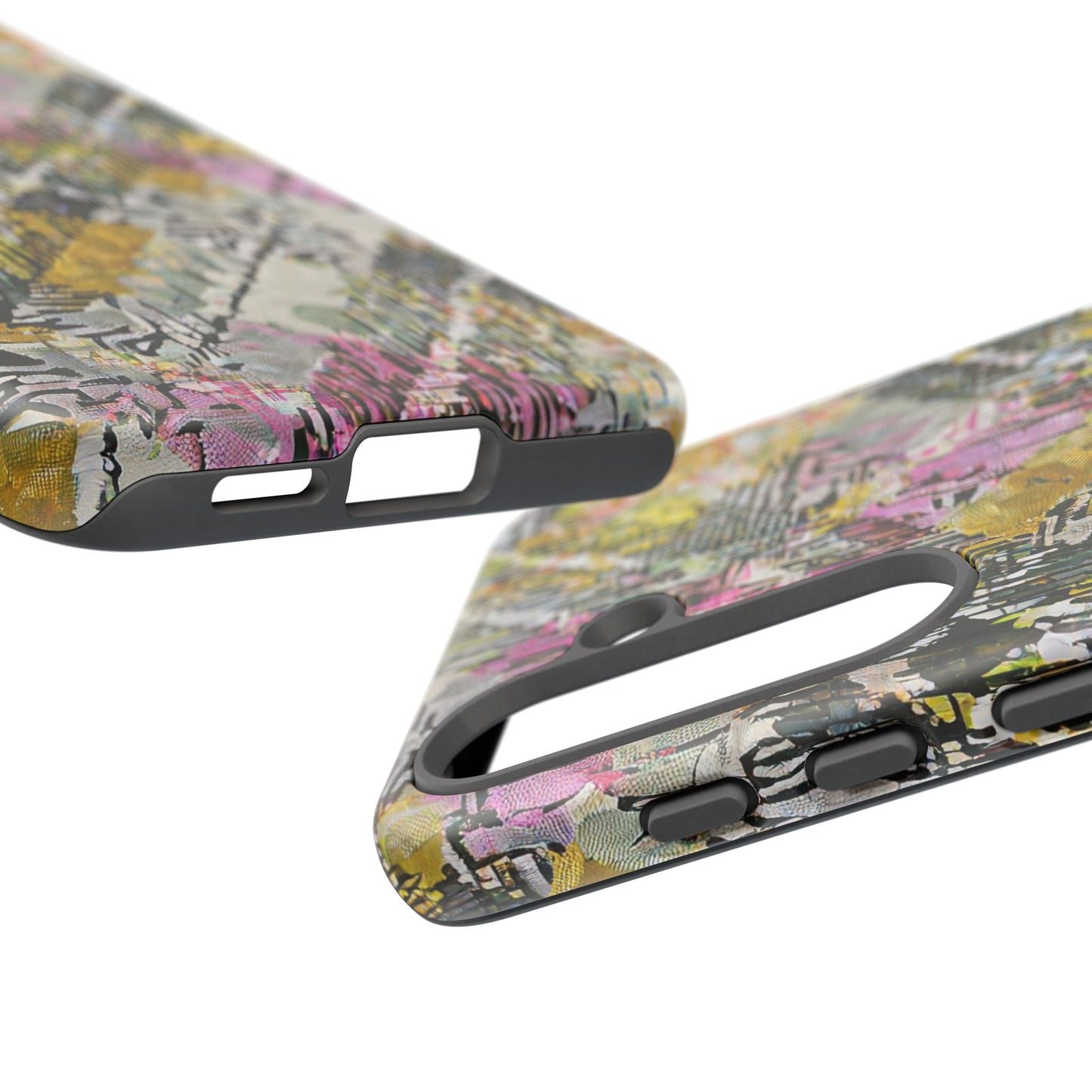 Purple Plaid Floral Artistic Tough Phone Case