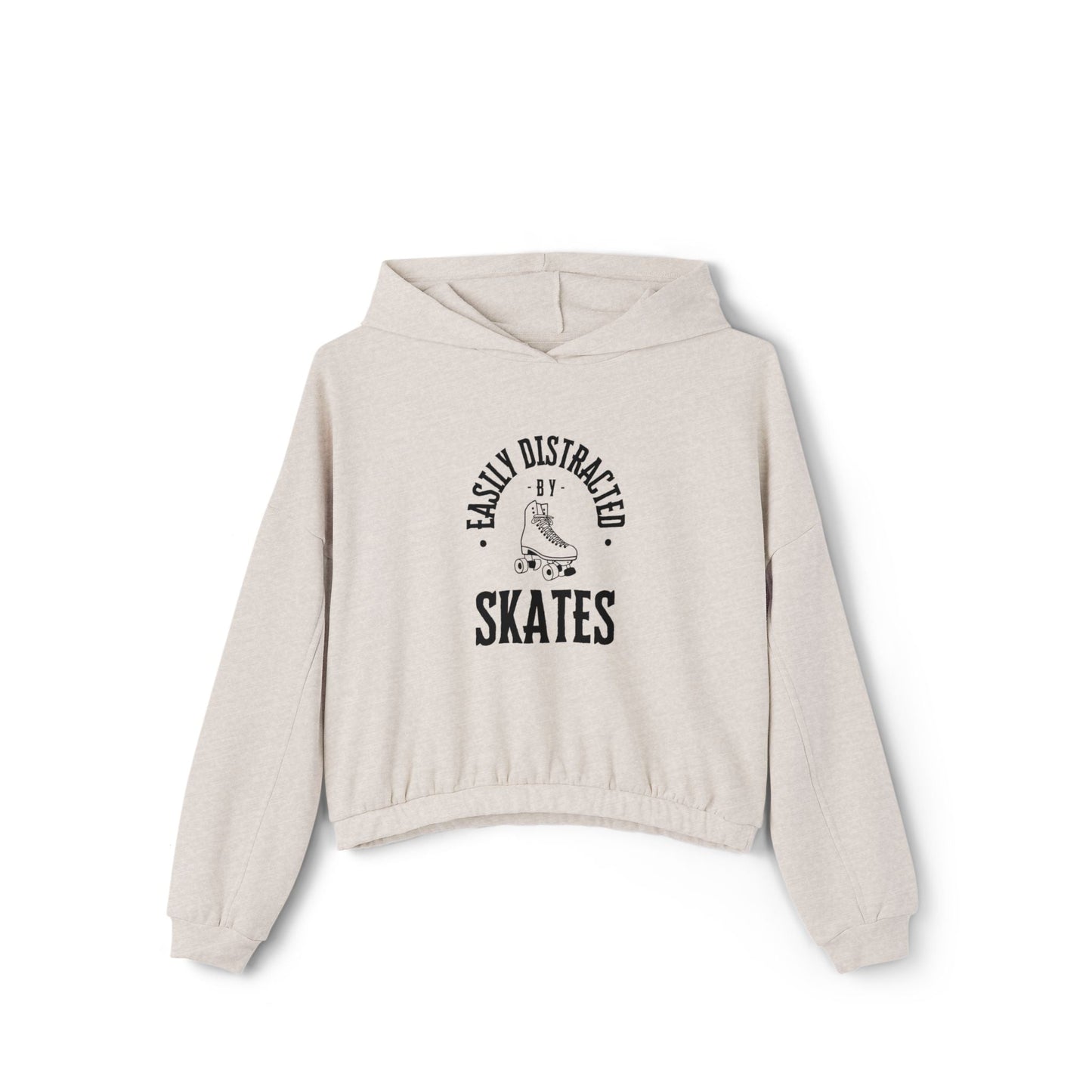 Women’s Cropped Easily Distractd by Skates Hoodie