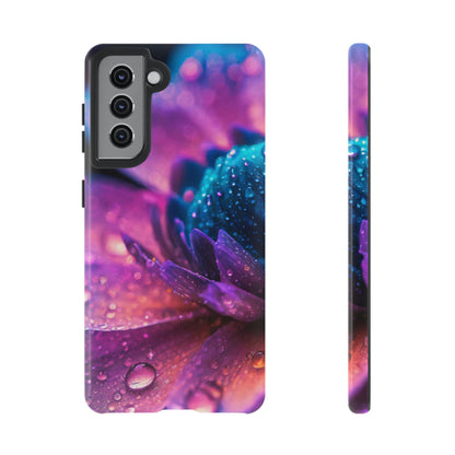 Vibrant Blue And Purple Flower Tough Phone Case