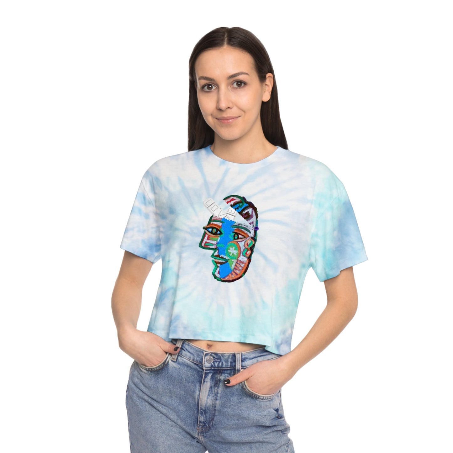 LOVE PILL Women's Tie-Dye Crop Tee