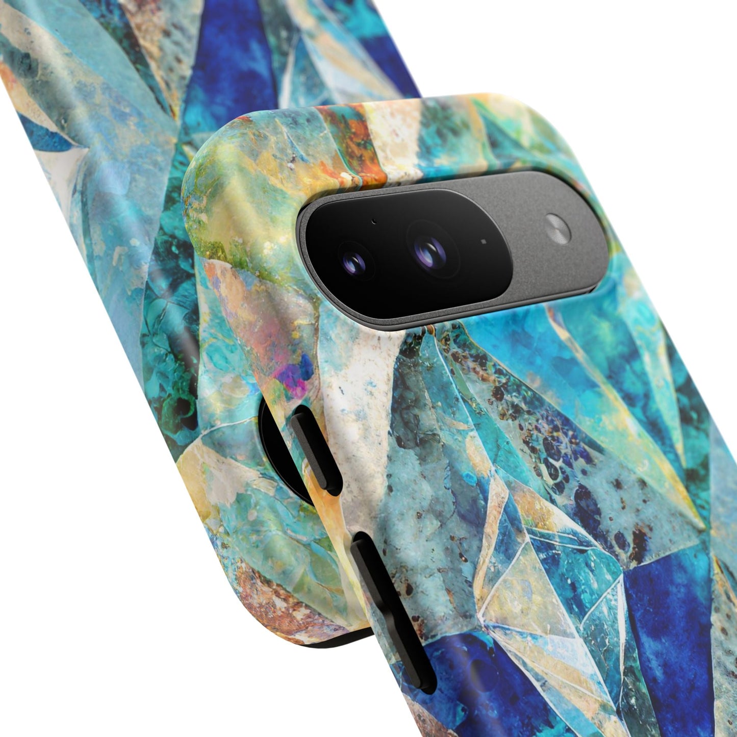 Diamond Blue Abstract Tough Phone Case