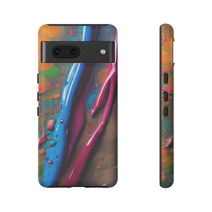 Colorful Artistic Paint Splatter Tough Phone Case
