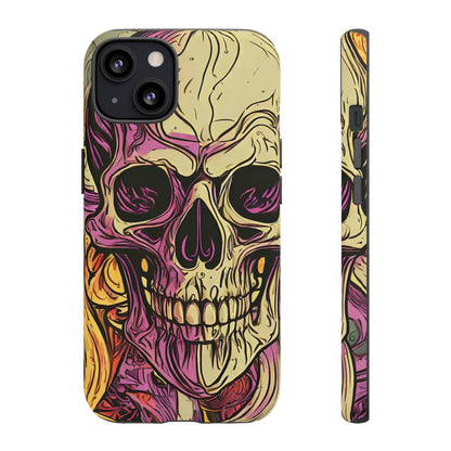 Abstract Purple Skull Tough Phone Case