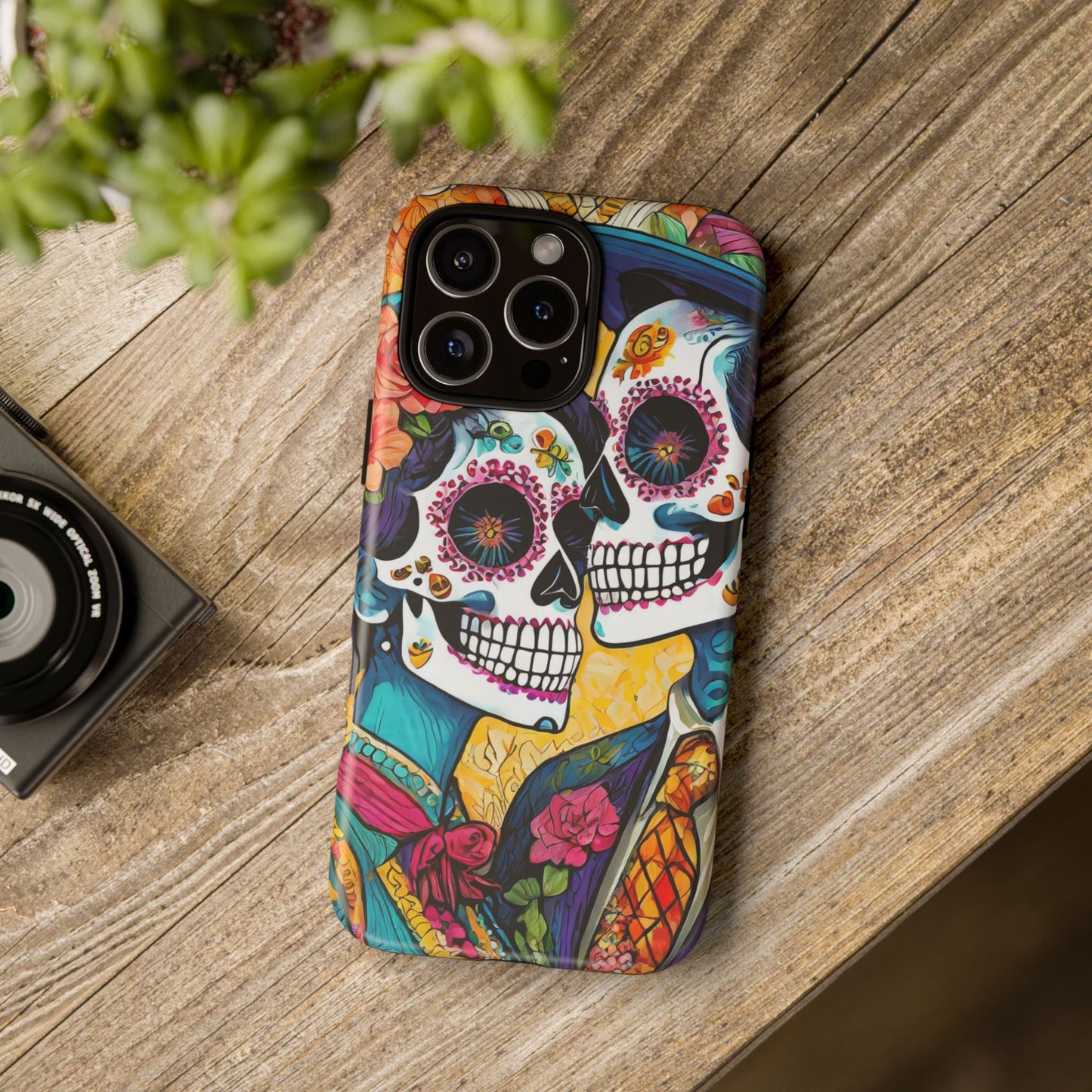 Loving Sugar Skull Couple Tough Phone Case
