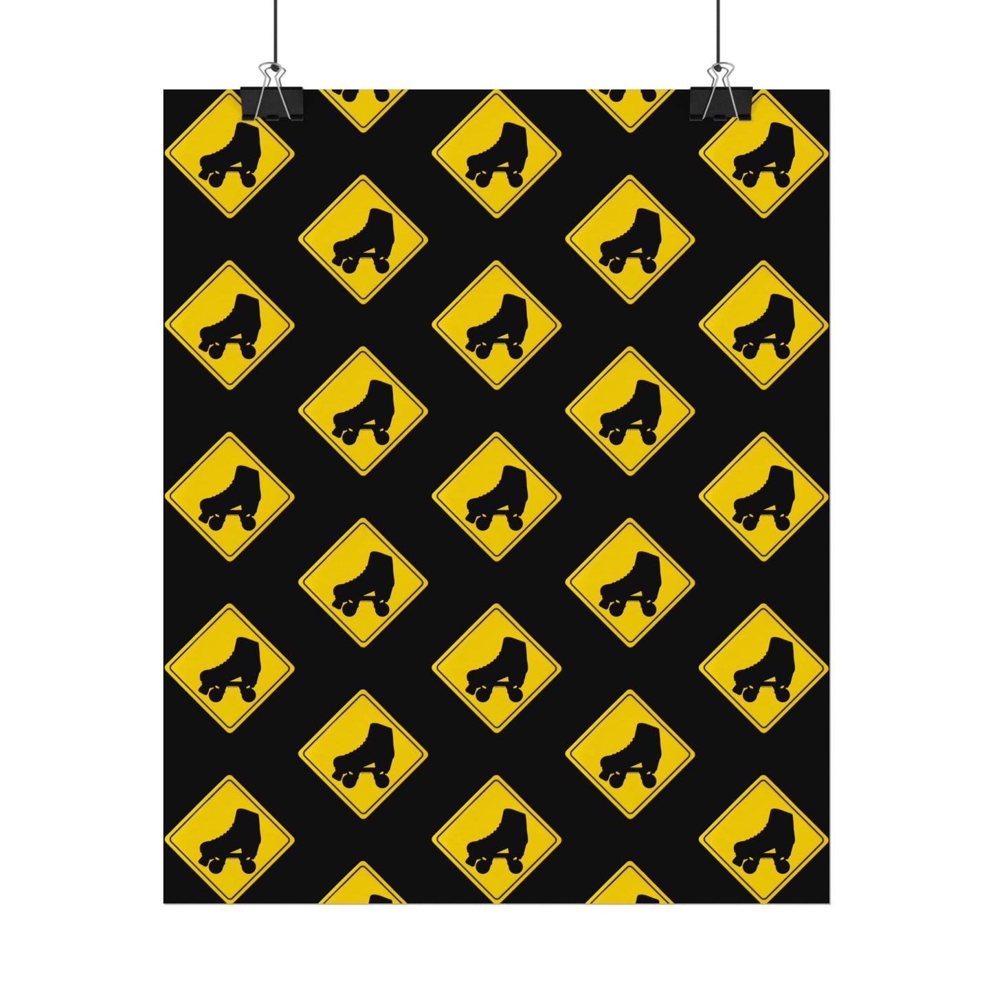 Warning Skater Rolled Poster