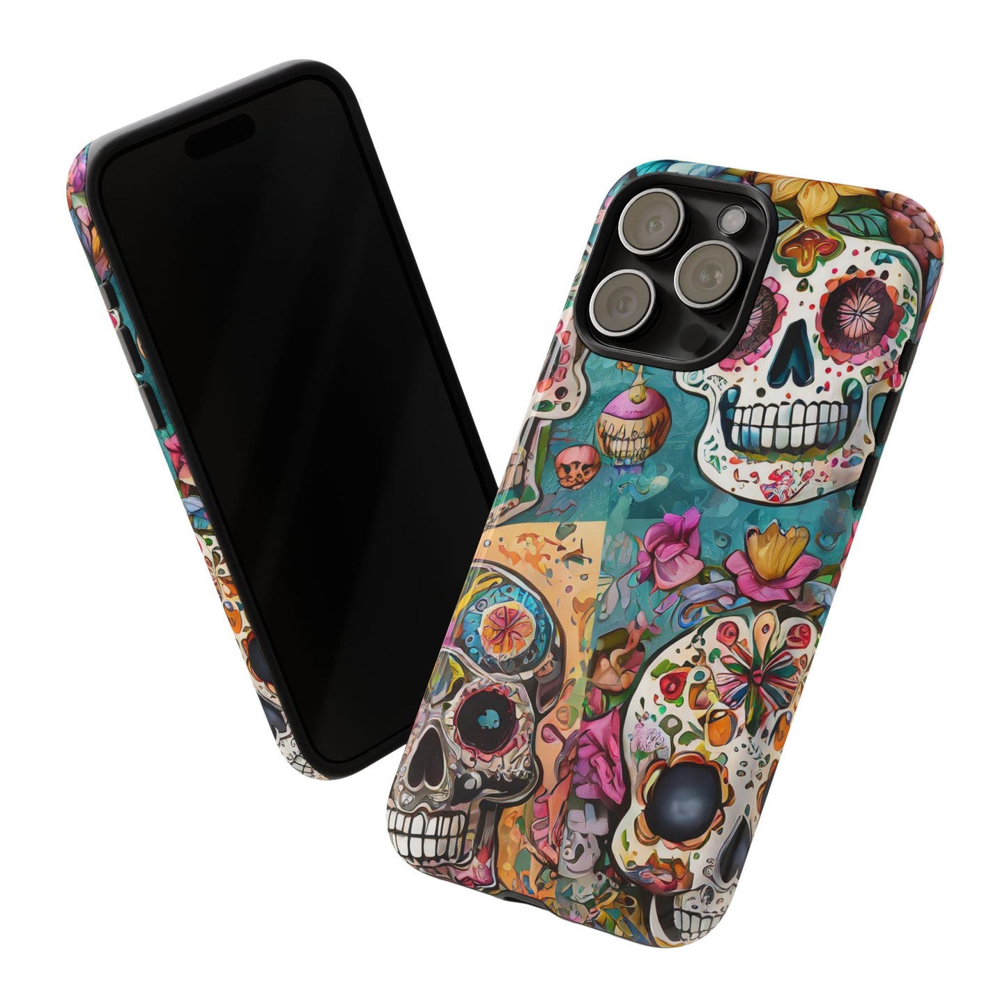 Vibrant Sugar Skull Tough Phone Case