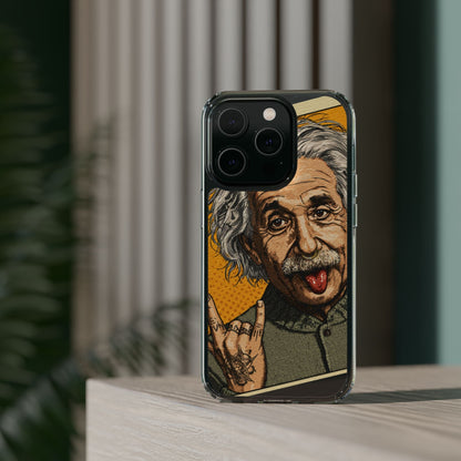 Edgy Einstein Clear Phone Cases