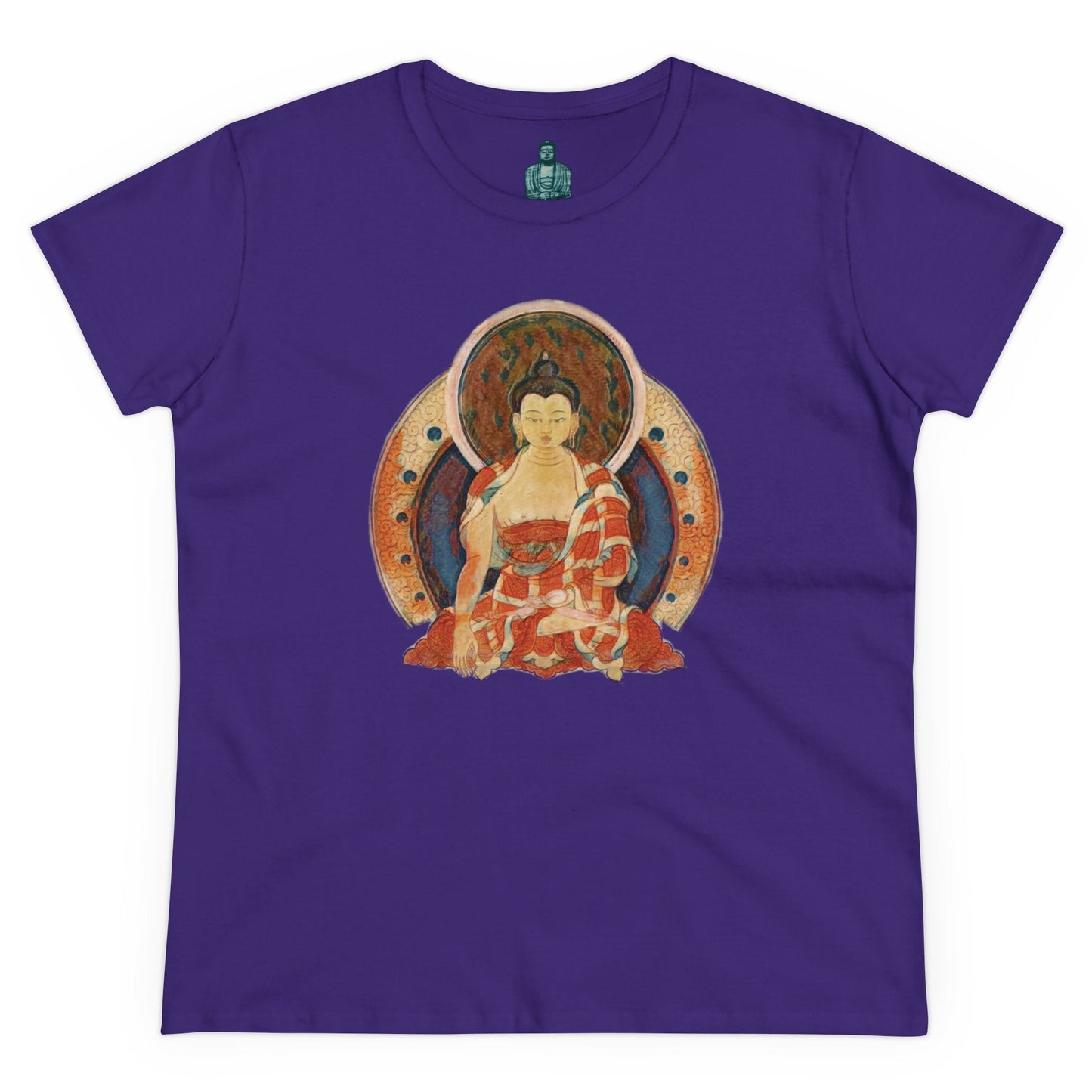 Buddha Gouache Print Women's Cotton Tee
