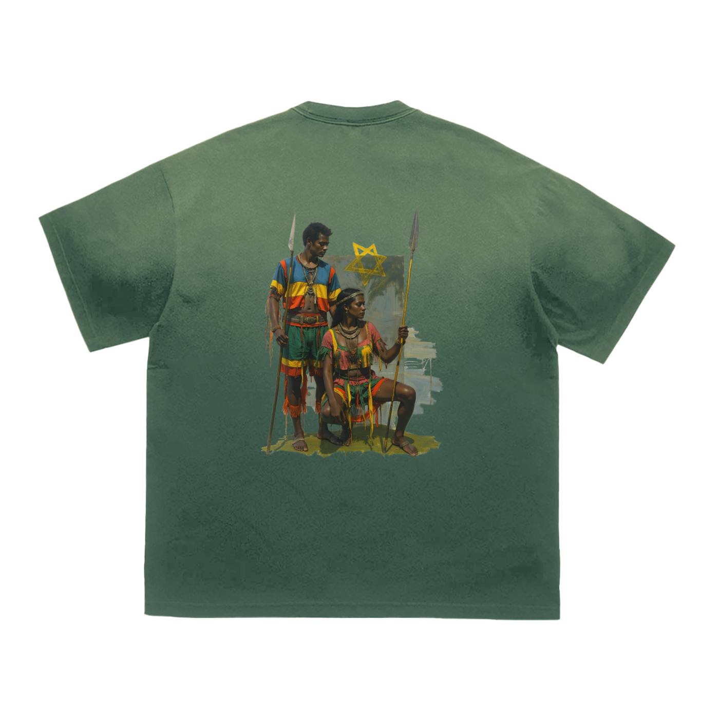 Amaru Khan Stars Cinco Dyed Gradient T-Shirt