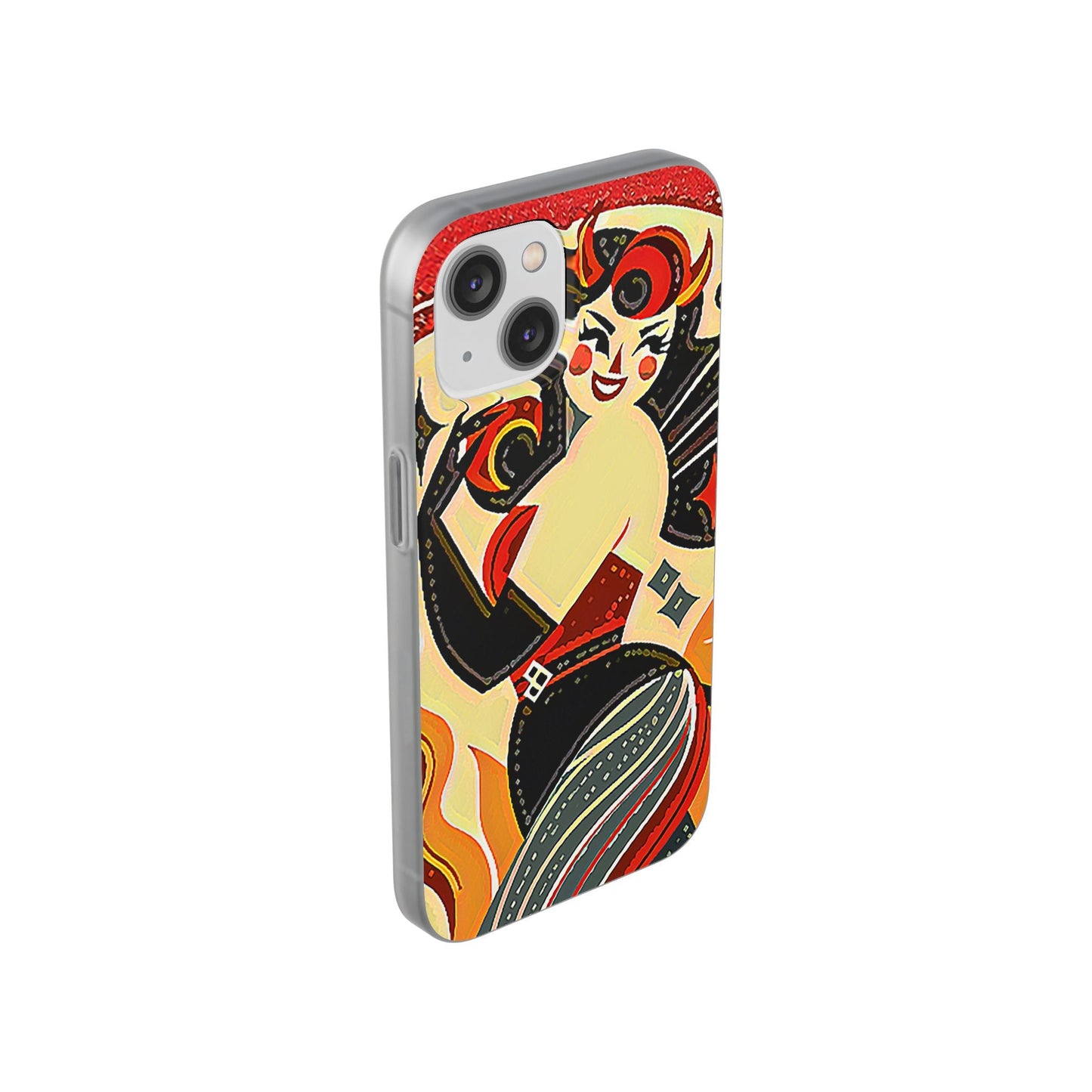 Red & Black Female Devil Flexi Phone Case