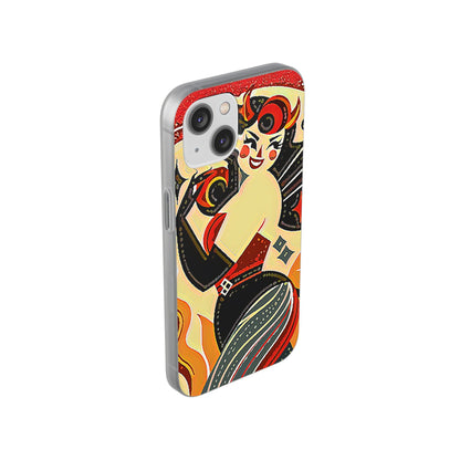 Red & Black Female Devil Flexi Phone Case