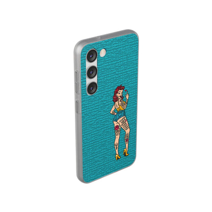 Sassy Pin-Up Stupid Boys Teal Flexi Phone Case