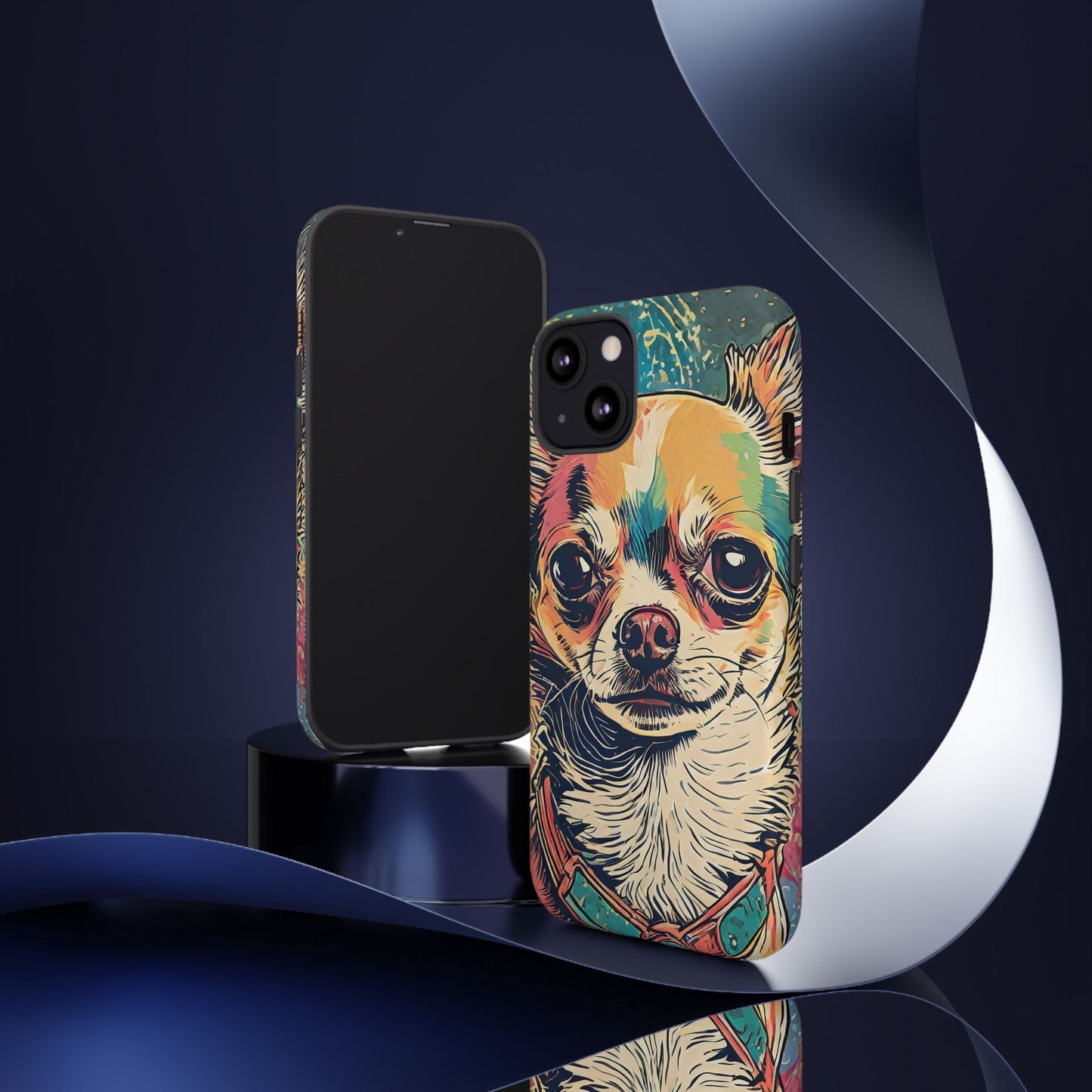 Abstract Chihuahua Tough Phone Cases