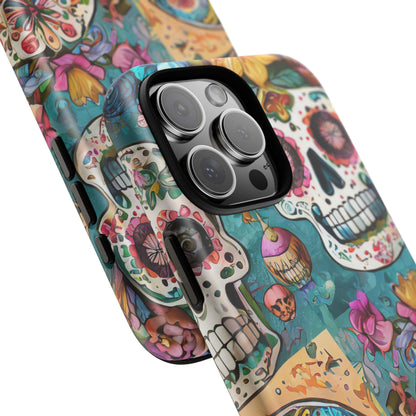 Vibrant Sugar Skull Tough Phone Case