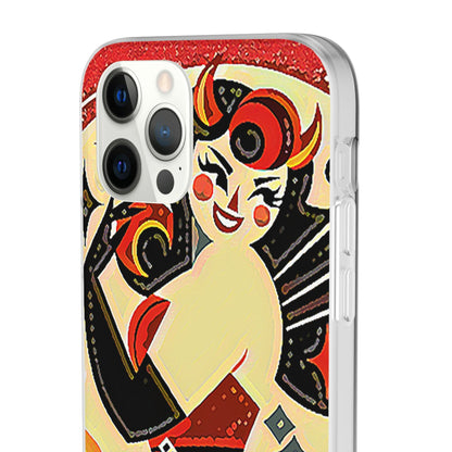 Red & Black Female Devil Flexi Phone Case