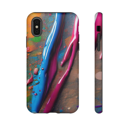 Colorful Artistic Paint Splatter Tough Phone Case