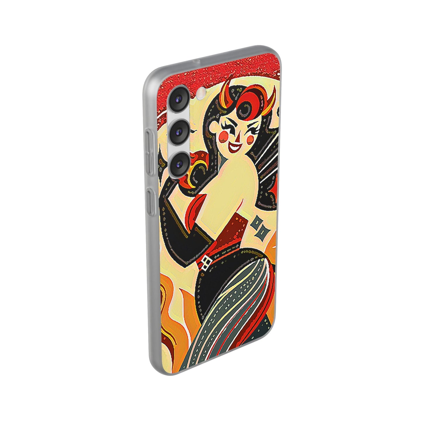 Red & Black Female Devil Flexi Phone Case