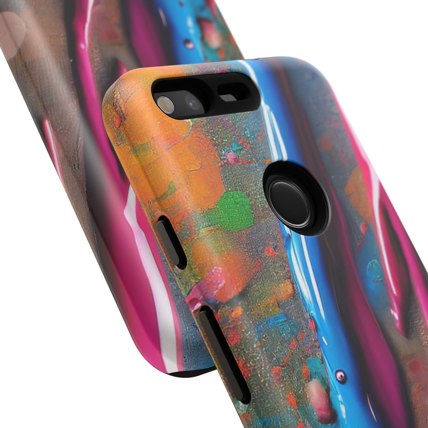 Colorful Artistic Paint Splatter Tough Phone Case