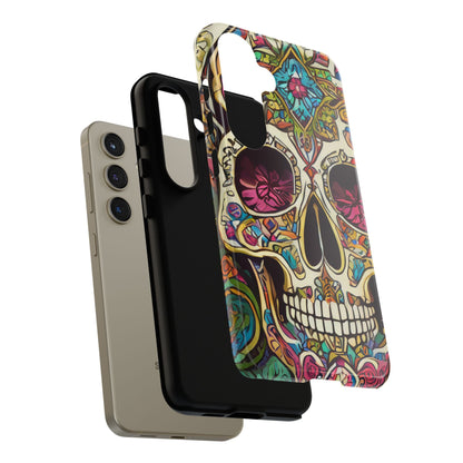 Colorful Sugar Skull Tough Phone Case