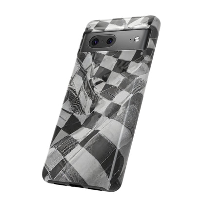Abstract Checker Print Tough Phone Case