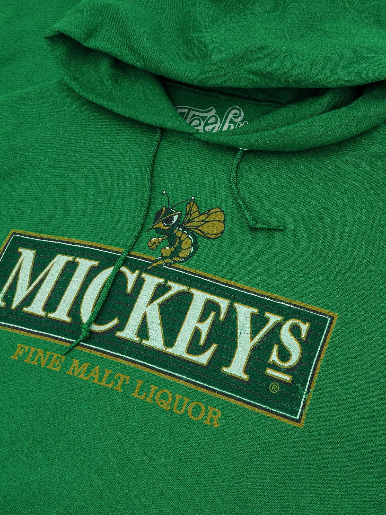 Mickey's Fine Malt Liquor Hornet Logo Hooded Sweatshirt - Kelly Green - Triathlete Store
