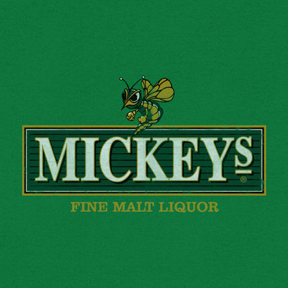 Mickey's Fine Malt Liquor Hornet Logo Hooded Sweatshirt - Kelly Green - Triathlete Store