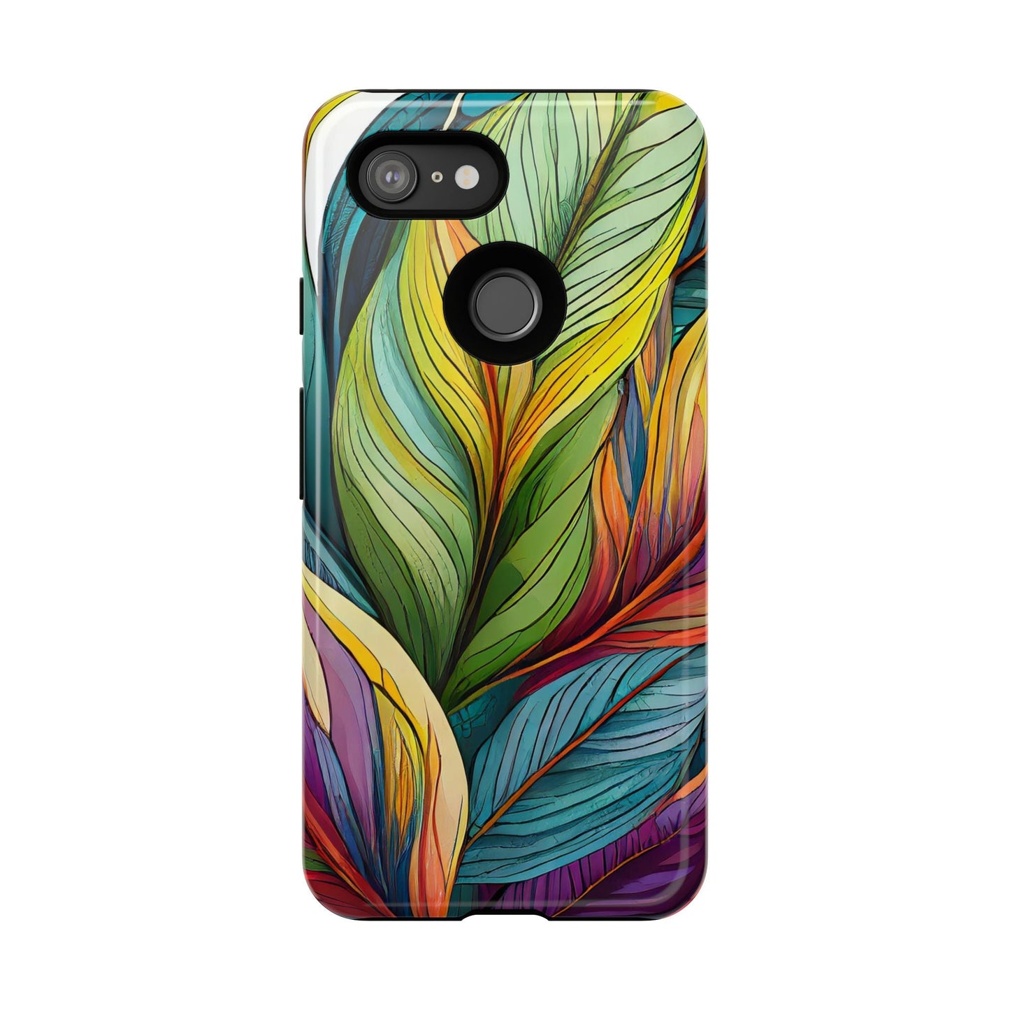 Vibrant Tropical Leaf Tough Phone Case