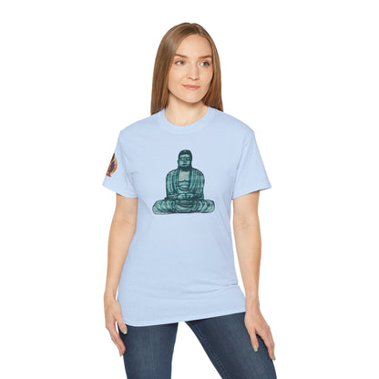 Fine Art Buddha Chalk Drawing Print Unisex Ultra Cotton Tee