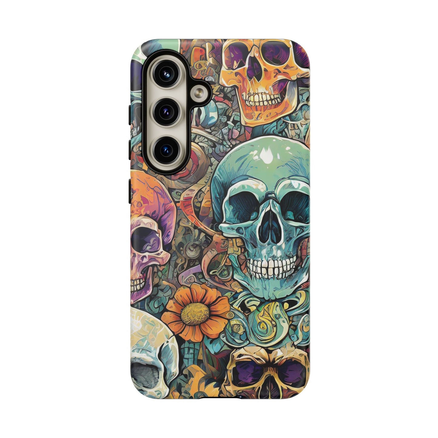 Artistic Skull Collage Tough Phone Case