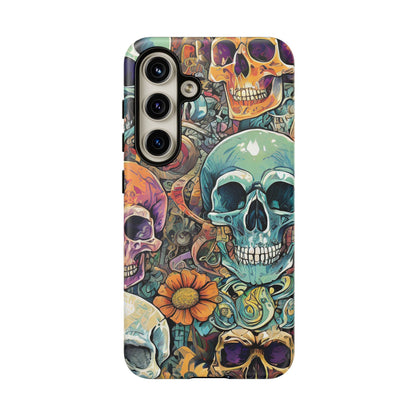 Artistic Skull Collage Tough Phone Case
