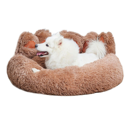 Paw Shape Cozy Plush  Dog Bed
