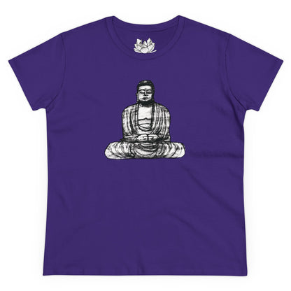 Buddha Sketch Women's Cotton Tee