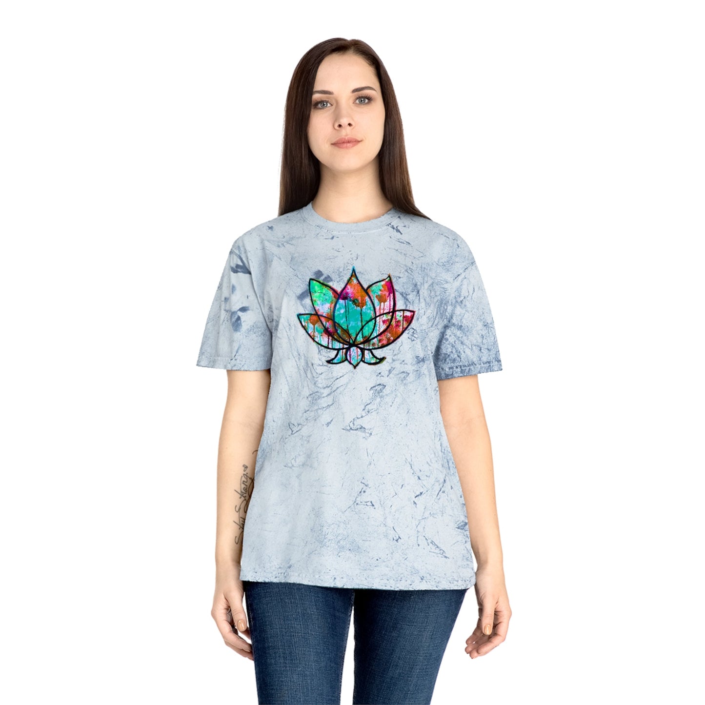 Unisex Lotus Bloom Industrial Dye Premium T-Shirt