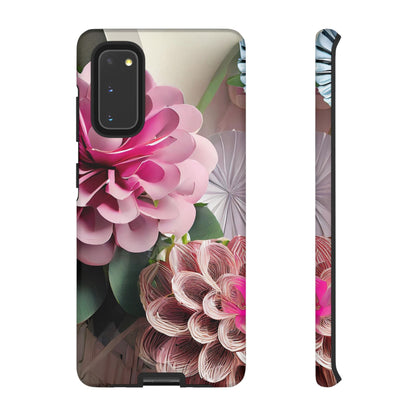Elegant Paper Flowers Tough Phone Case