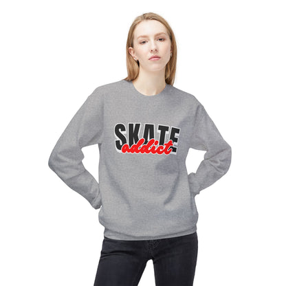 Skate Addict Unisex Fleece Crewneck Sweatshirt
