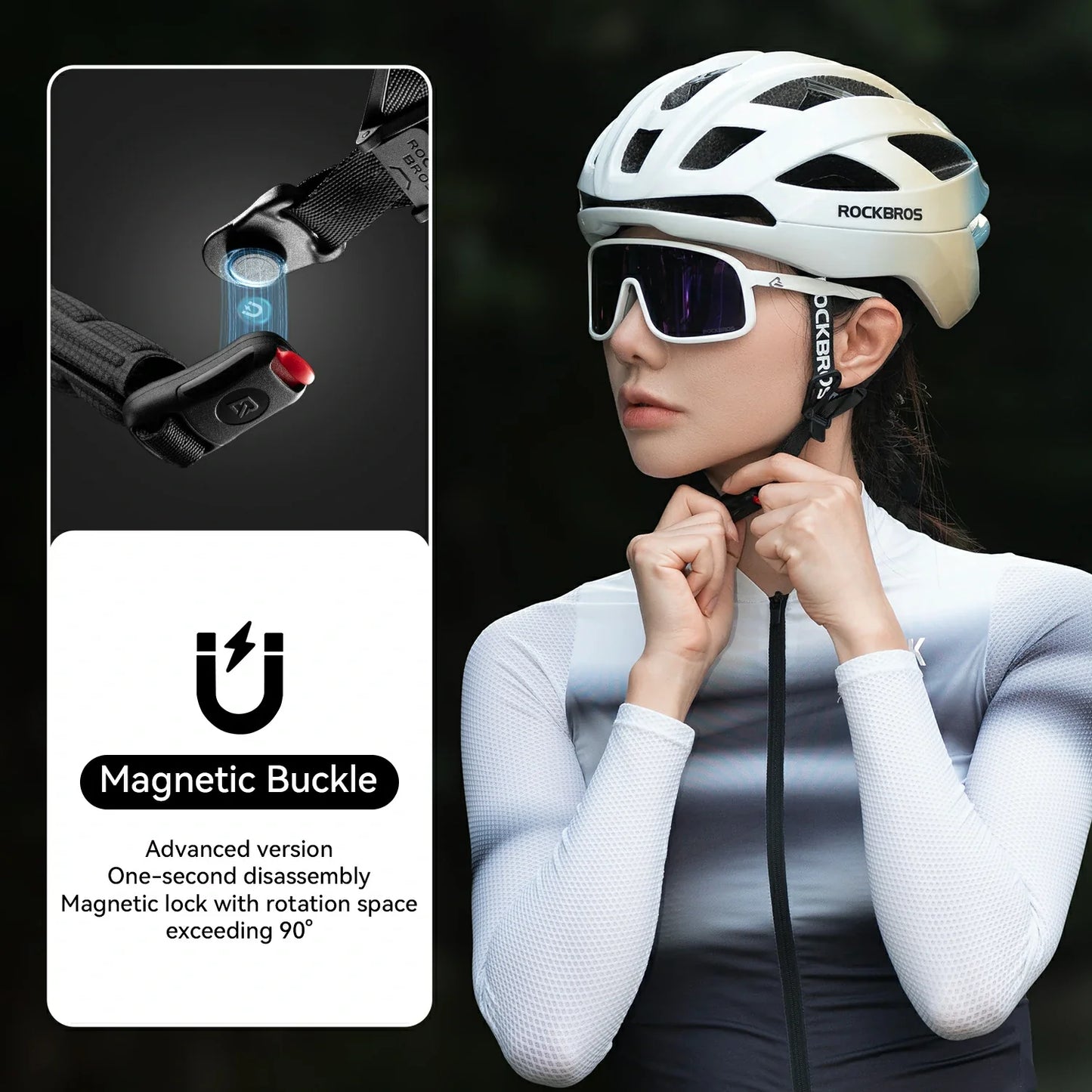 Cycling Helmet  Bionic Support  Antibacterial Liner  Adjustable Fit