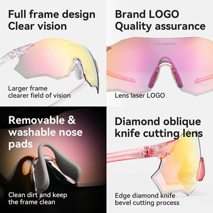 ROCKBROS Polarized Cycling Sunglasses with UV400 Protection Lightweight Durable