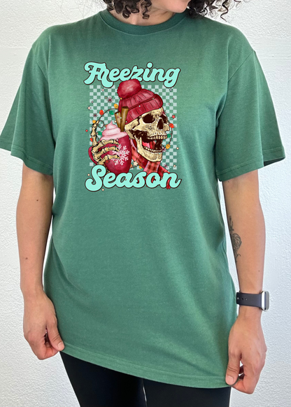 Freezing Season Unisex Bamboo Viscose/Organic Cotton Short Sleeve Graphic T-Shirt