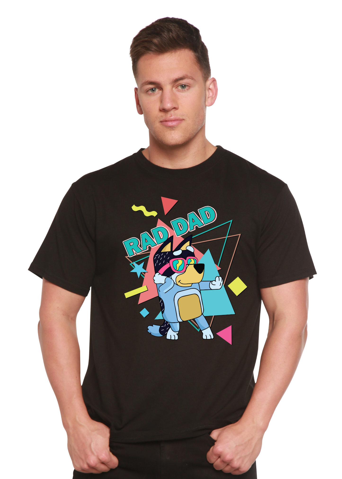 Rad Dad Bluey Men's Bamboo Short Sleeve Graphic T-Shirt