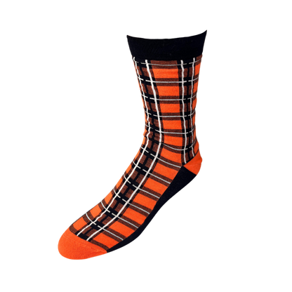 Burnt Orange, Navy Bamboo Socks