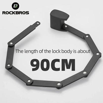 ROCKBROS Folding Bike Lock Smart Fingerprint Heavy Duty Anti Theft Bike Lock