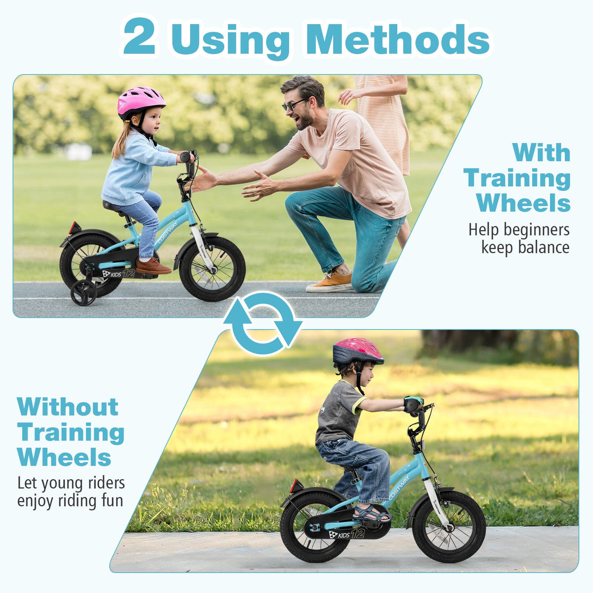 12-Inch Kids Bike for 3-4 Years Old Children Bicycle with Training Wheels